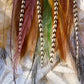 6” Pastel Multi-color feather earrings