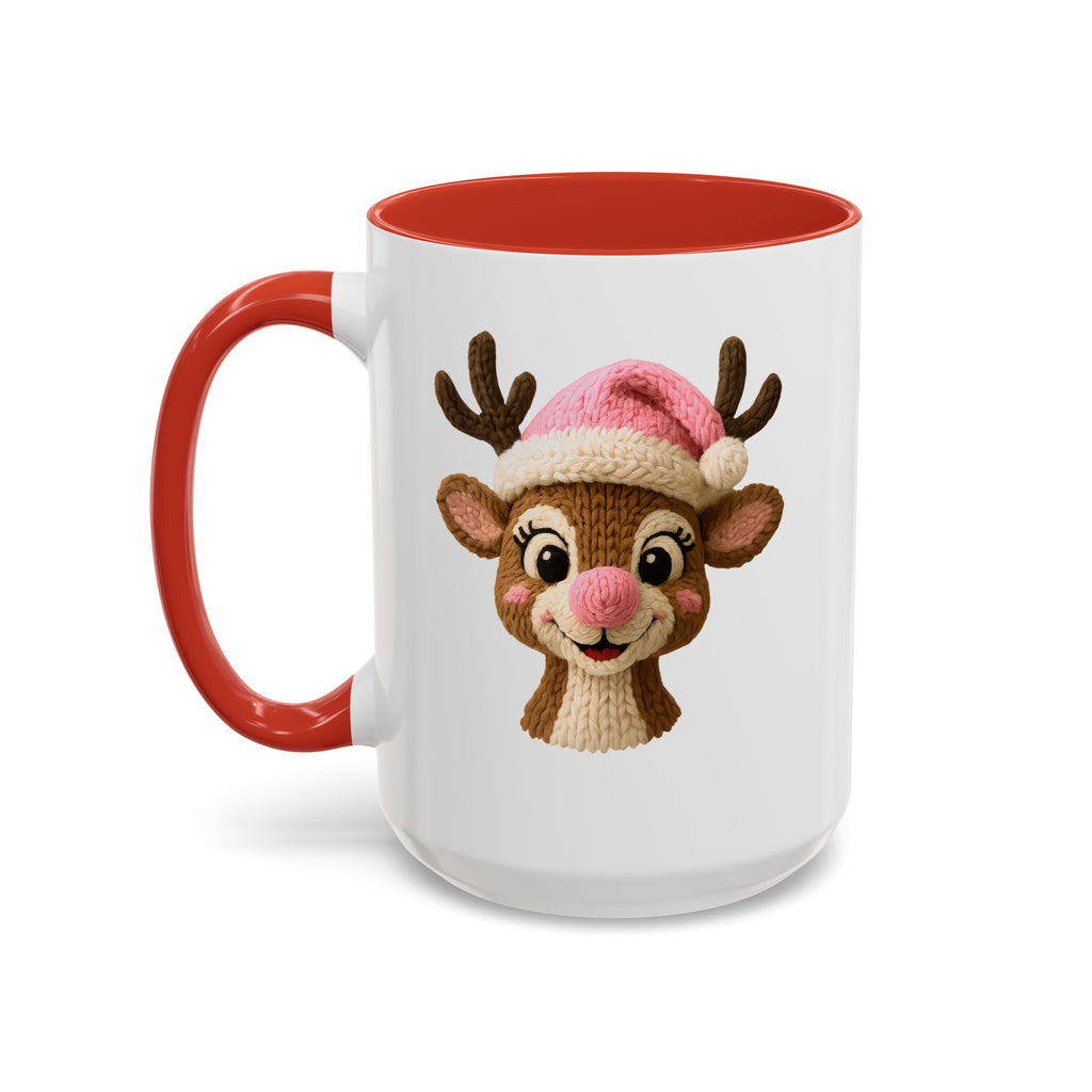 Rudolph Knit Accent Coffee Mug — Cute Holiday Coffee Cup (11/15 oz)