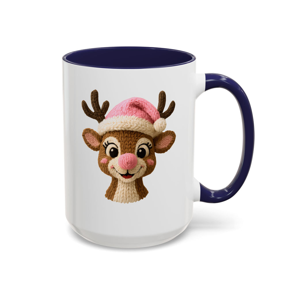 Rudolph Knit Accent Coffee Mug — Cute Holiday Coffee Cup (11/15 oz)