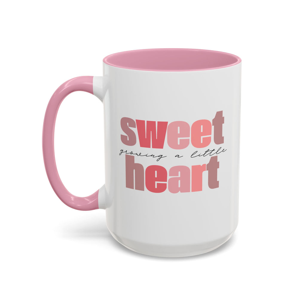 Growing a Little Sweetheart” Mug – Cute Pregnancy Reveal Mug | Colored Handle & Inside | Dishwasher & Microwave Safe