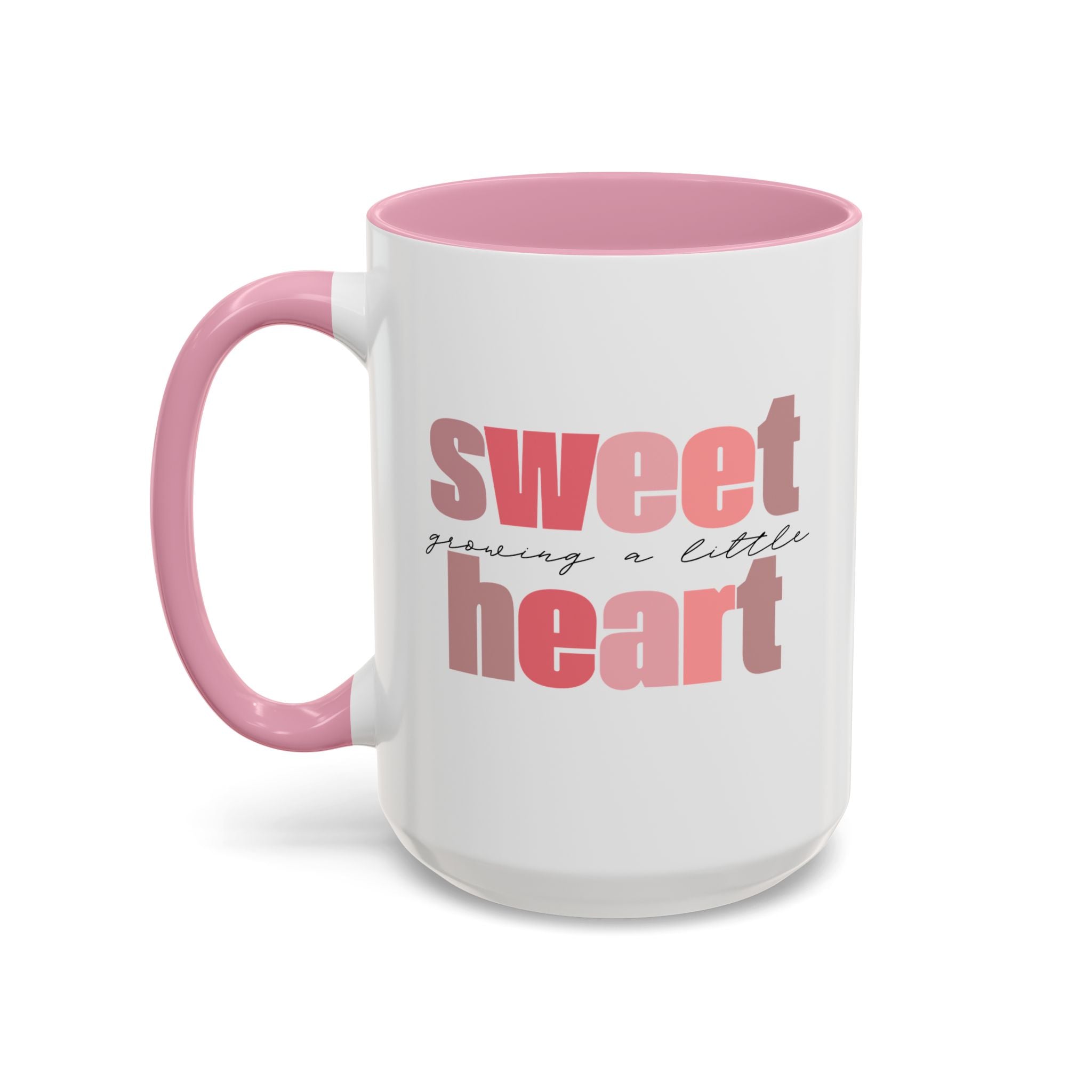 Growing a Little Sweetheart” Mug – Cute Pregnancy Reveal Mug | Colored Handle & Inside | Dishwasher & Microwave Safe