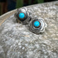 Turquoise Sterling Silver Flower Stud Earrings