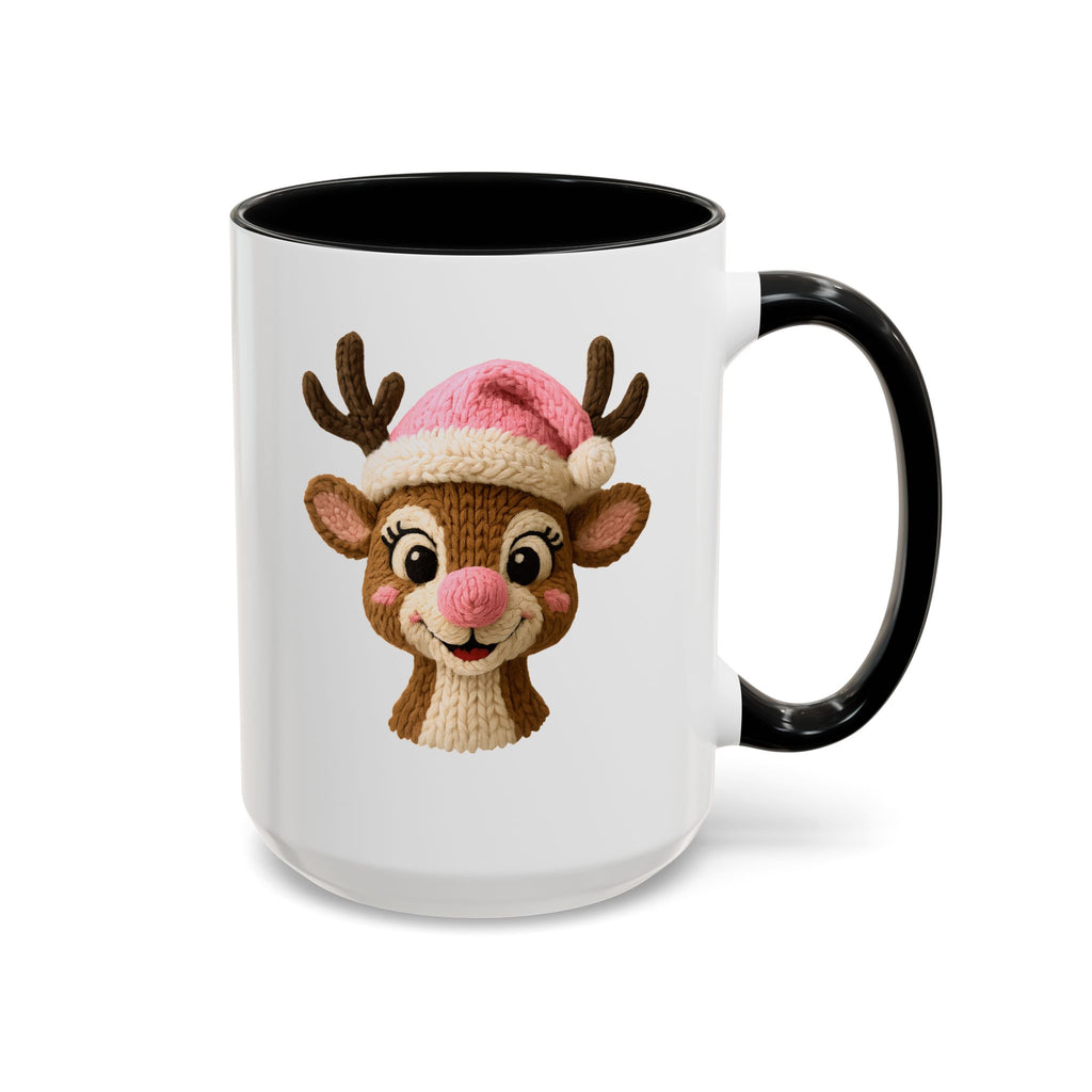 Rudolph Knit Accent Coffee Mug — Cute Holiday Coffee Cup (11/15 oz)