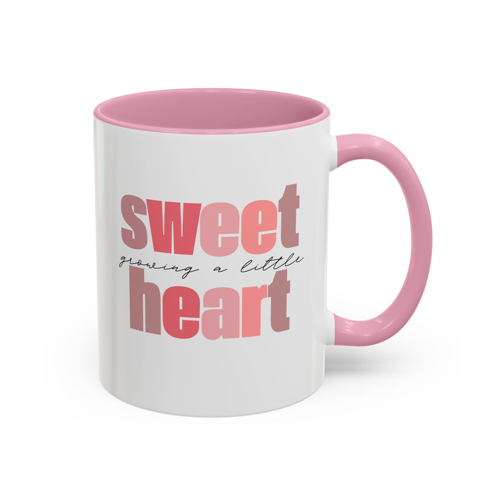 Growing a Little Sweetheart” Mug – Cute Pregnancy Reveal Mug | Colored Handle & Inside | Dishwasher & Microwave Safe