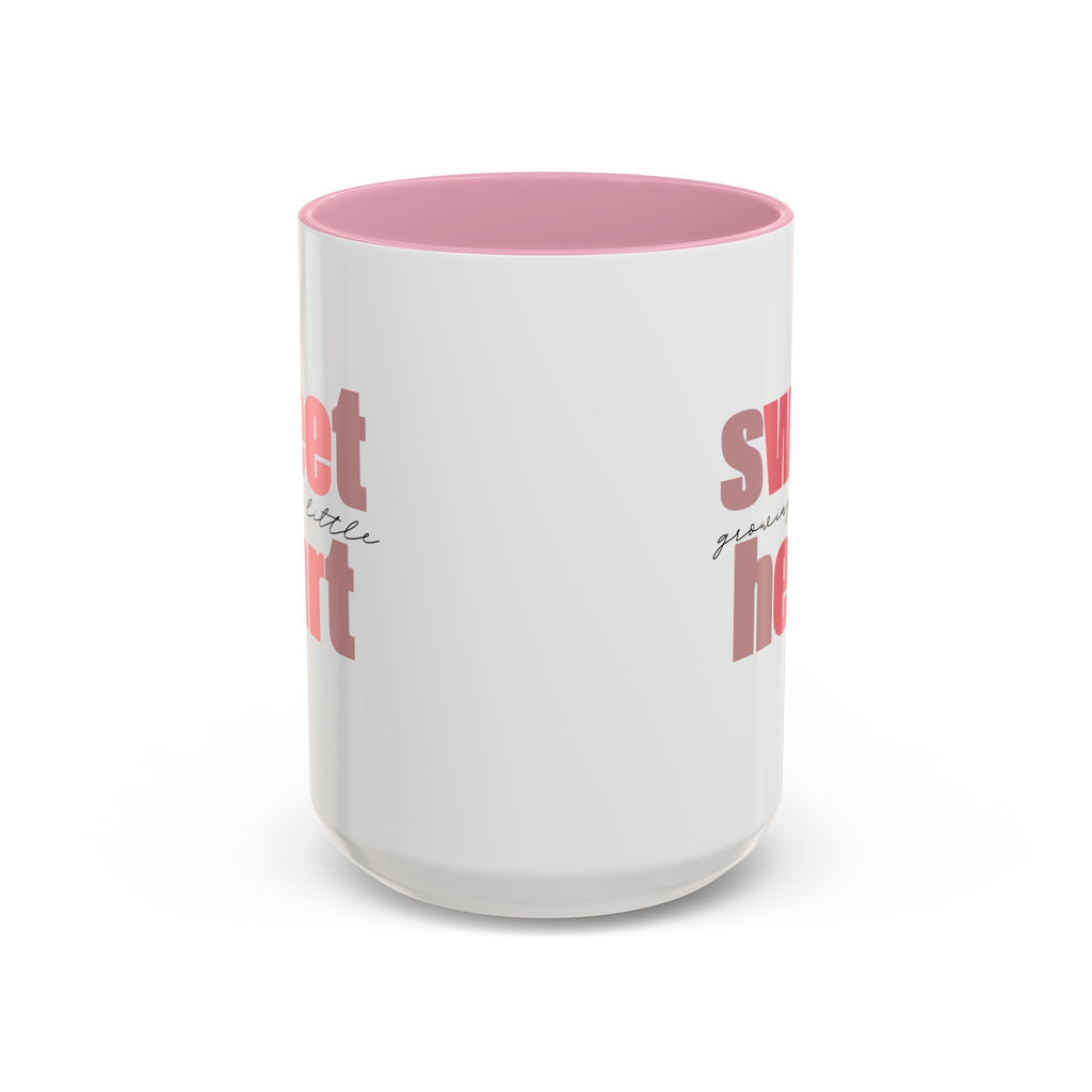 Growing a Little Sweetheart” Mug – Cute Pregnancy Reveal Mug | Colored Handle & Inside | Dishwasher & Microwave Safe