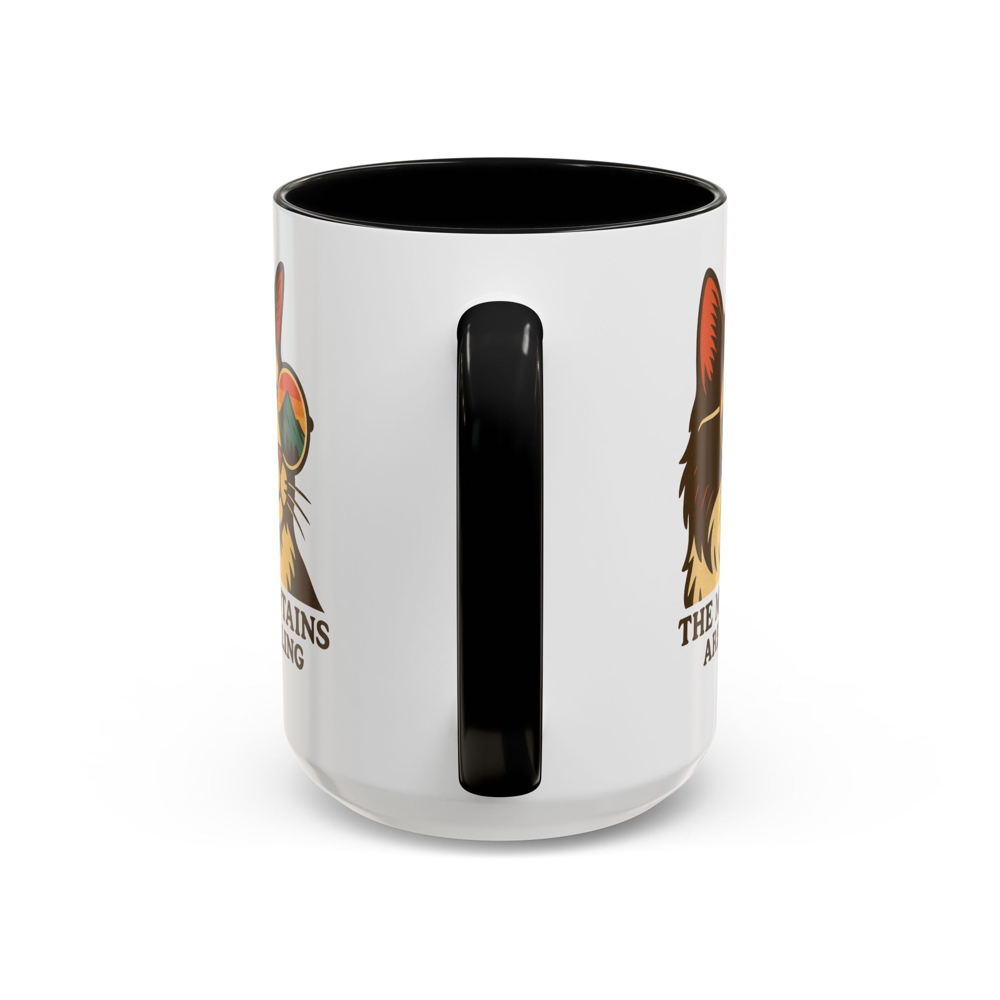 Coffee Mug — "The Meowtains Are Calling" Cat with Sunglasses Accent Mug