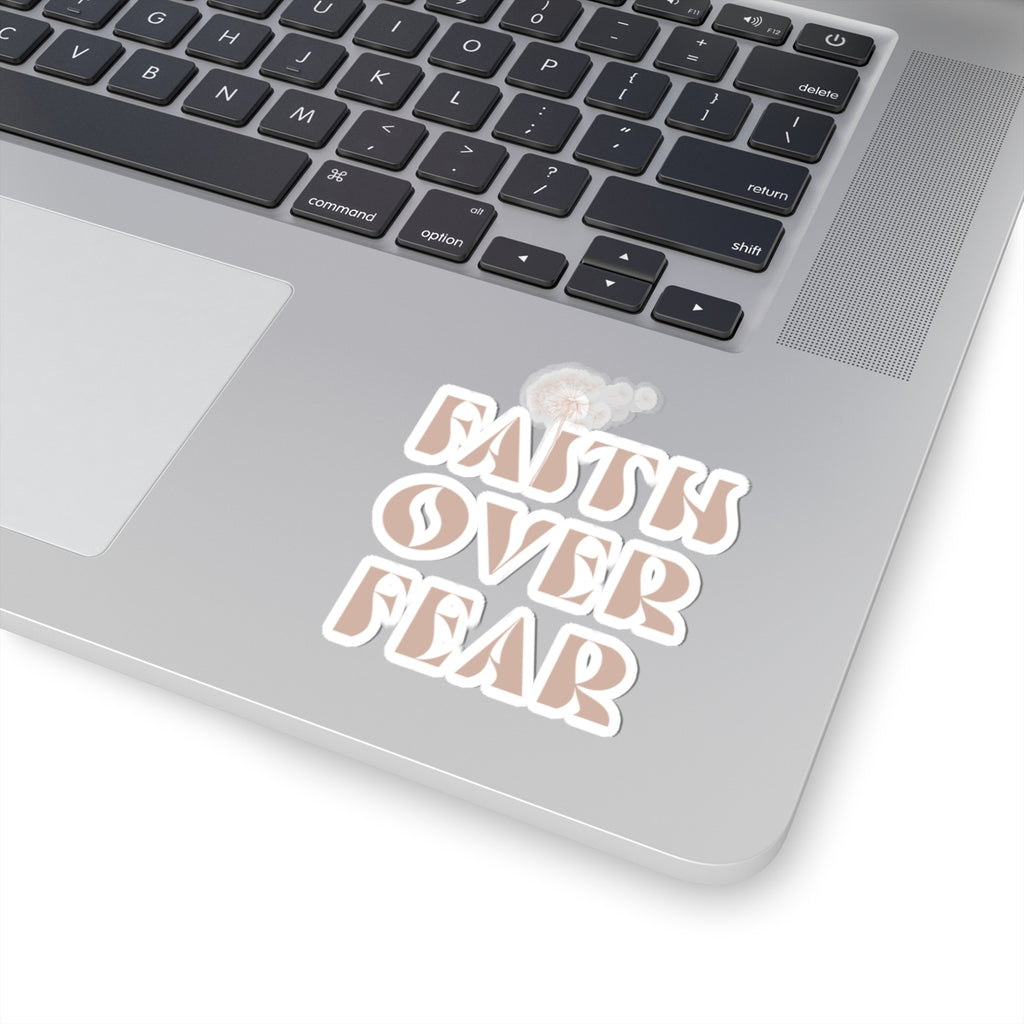 Faith Over Fear Dandelion Kiss-Cut Sticker