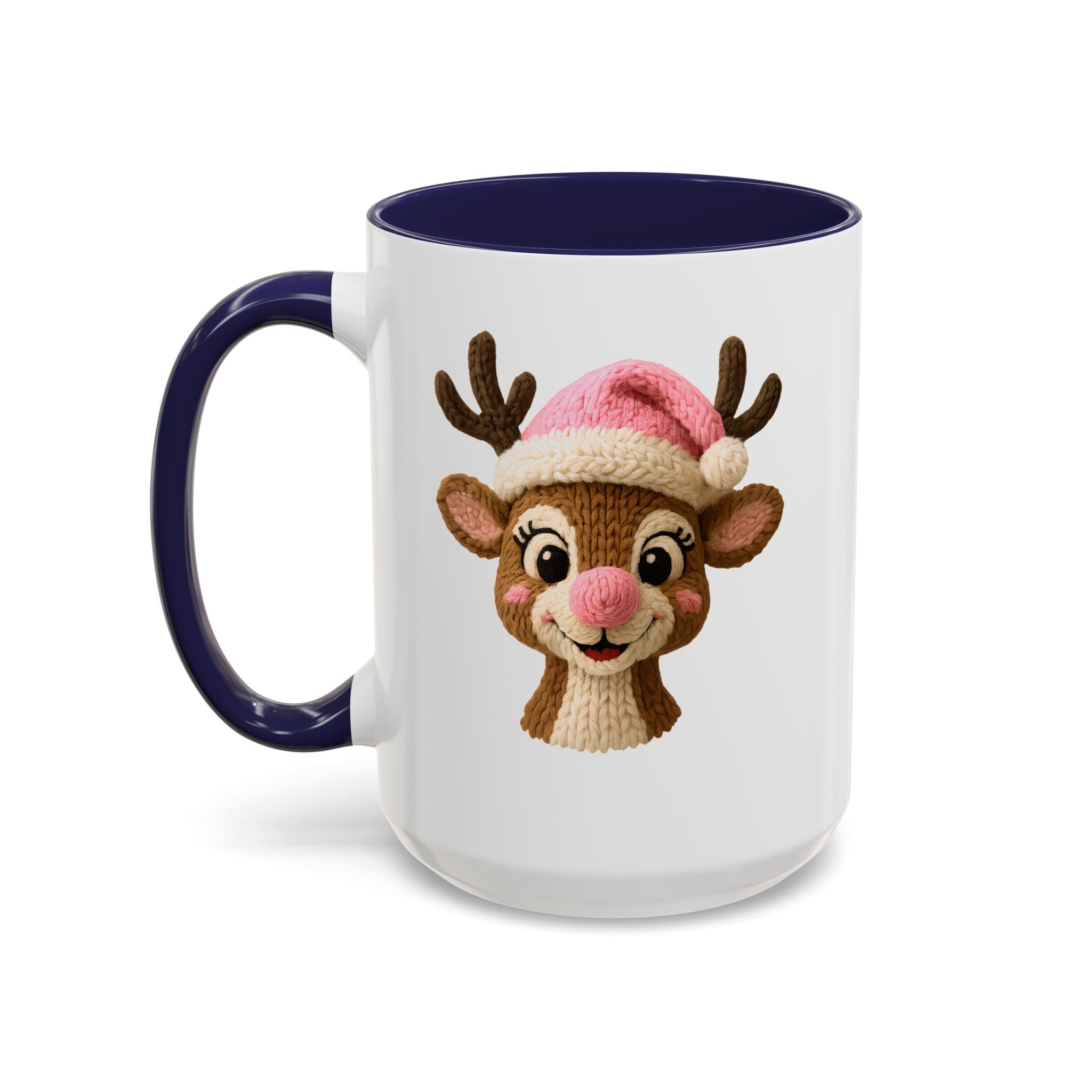 Rudolph Knit Accent Coffee Mug — Cute Holiday Coffee Cup (11/15 oz)