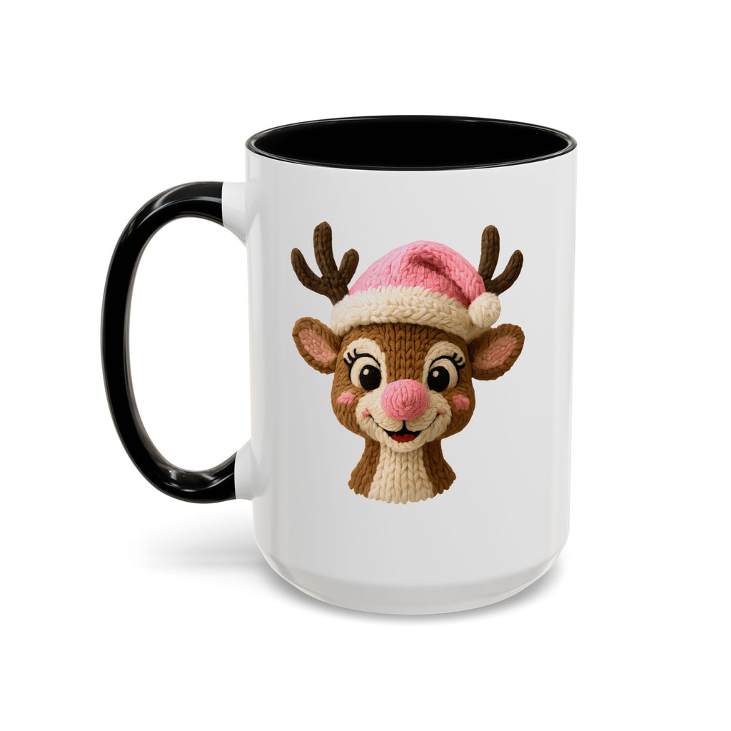 Rudolph Knit Accent Coffee Mug — Cute Holiday Coffee Cup (11/15 oz)