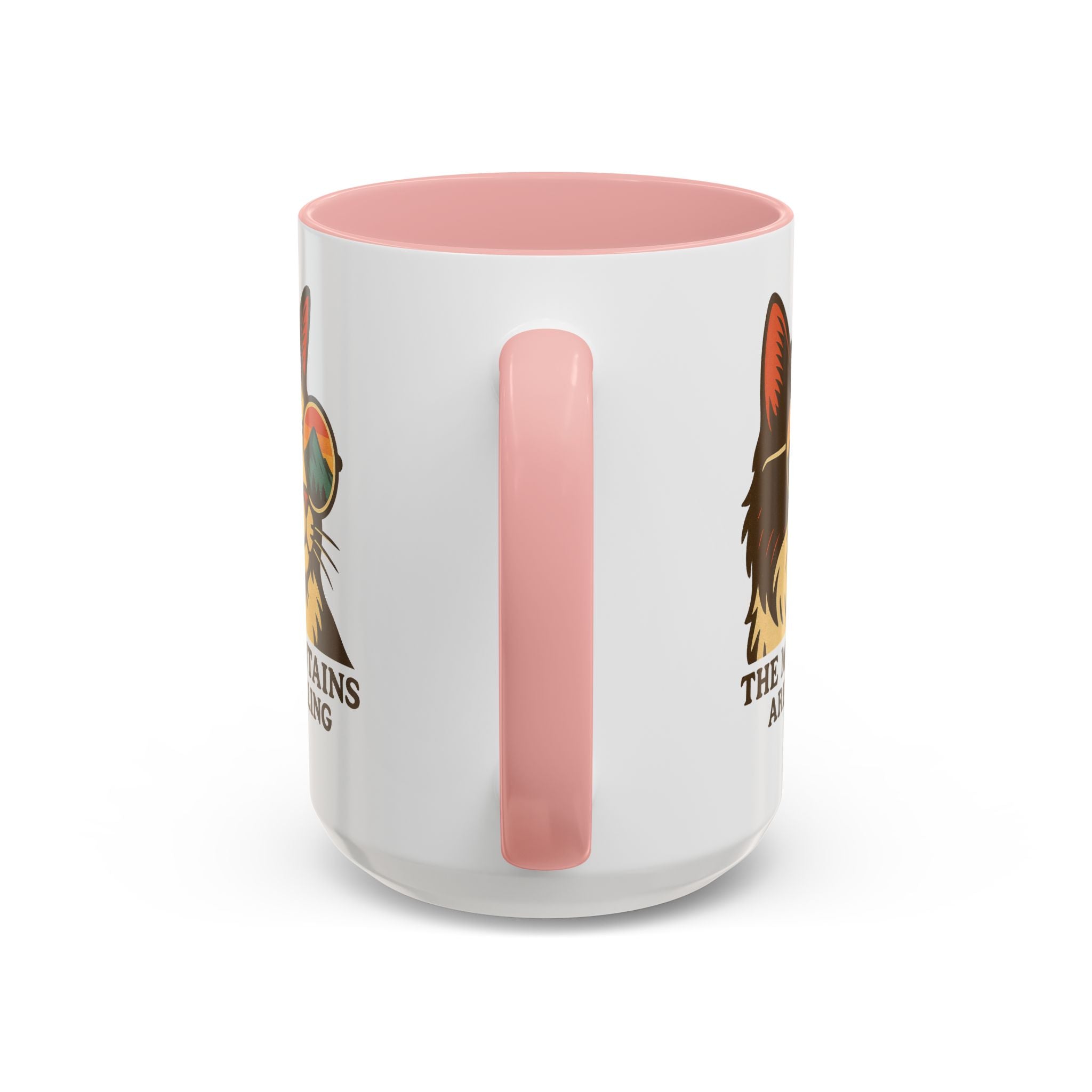 Coffee Mug — "The Meowtains Are Calling" Cat with Sunglasses Accent Mug