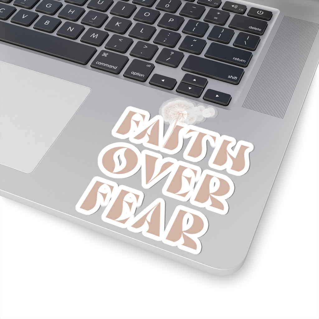 Faith Over Fear Dandelion Kiss-Cut Sticker