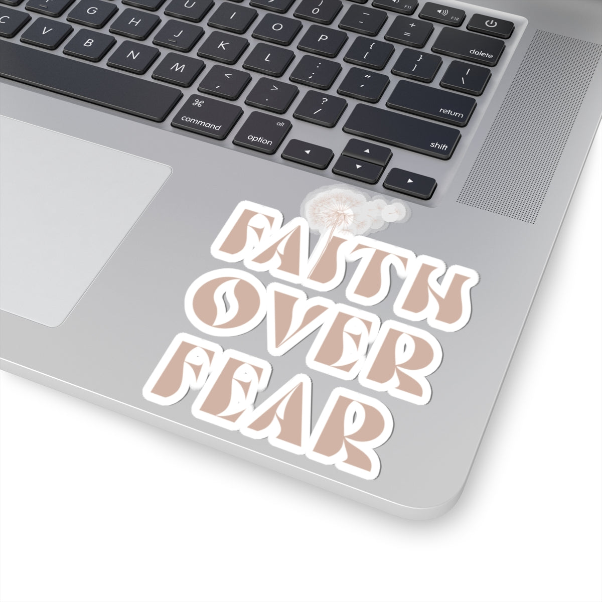 Faith Over Fear Dandelion Kiss-Cut Sticker