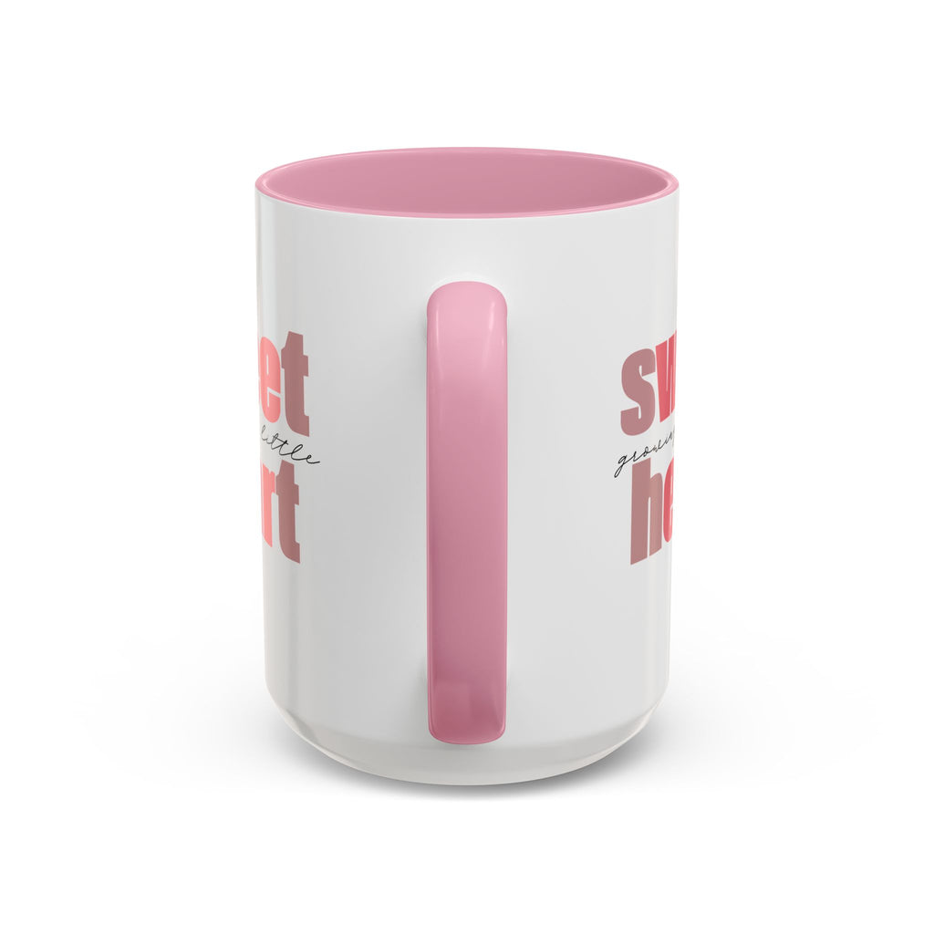 Growing a Little Sweetheart” Mug – Cute Pregnancy Reveal Mug | Colored Handle & Inside | Dishwasher & Microwave Safe