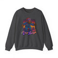 Snowboarder Graphic Crewneck Sweatshirt — Retro Night Mountain Design