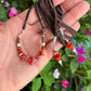 Red Coral & Pearl Choker Lariat Necklace