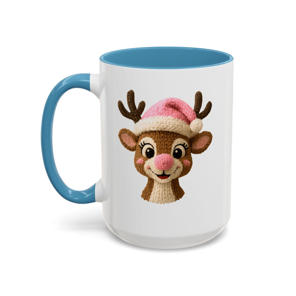 Rudolph Knit Accent Coffee Mug — Cute Holiday Coffee Cup (11/15 oz)