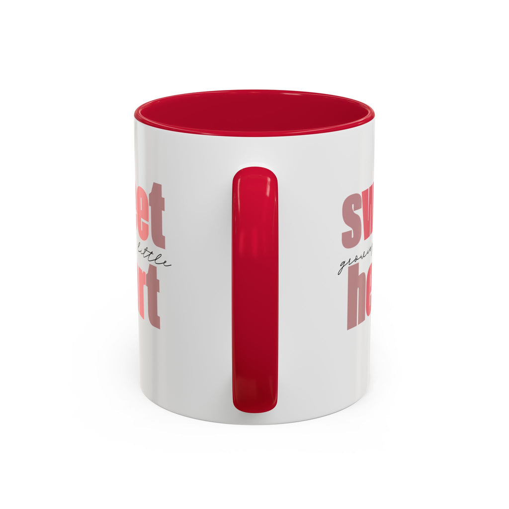 Growing a Little Sweetheart” Mug – Cute Pregnancy Reveal Mug | Colored Handle & Inside | Dishwasher & Microwave Safe