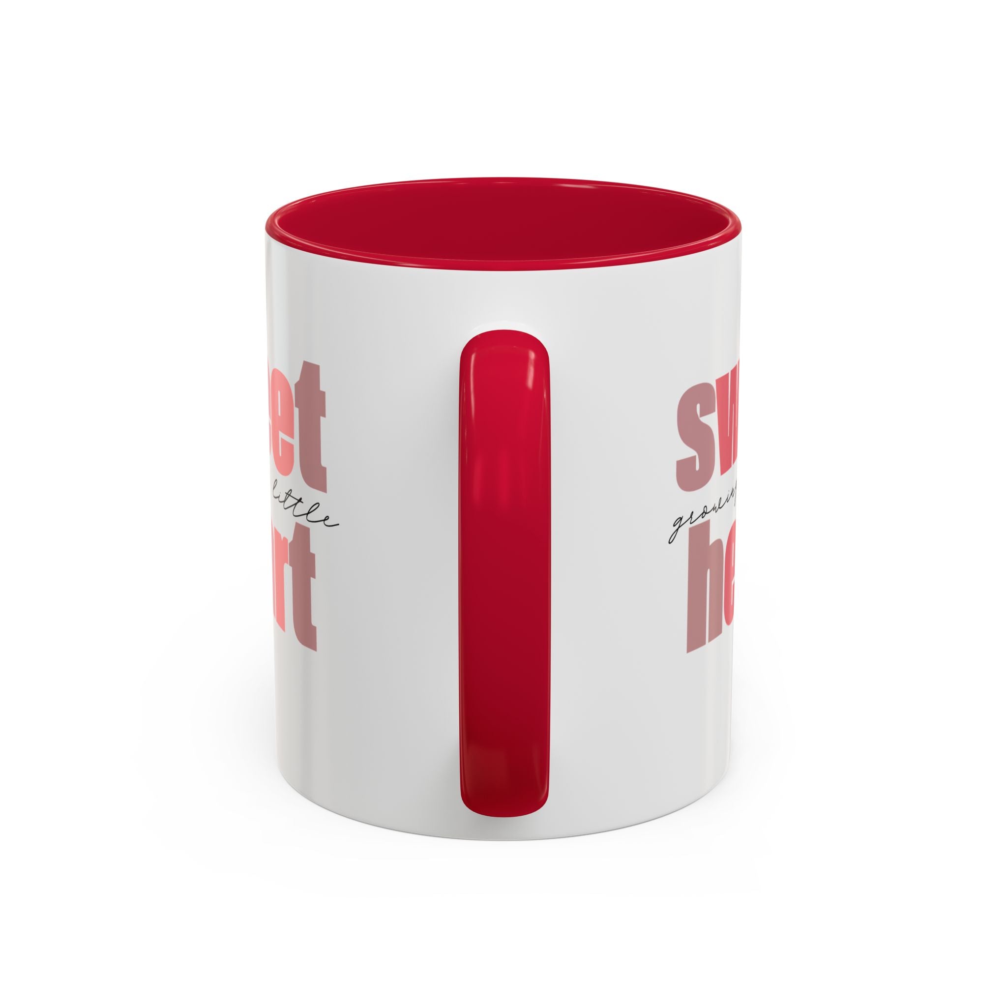 Growing a Little Sweetheart” Mug – Cute Pregnancy Reveal Mug | Colored Handle & Inside | Dishwasher & Microwave Safe