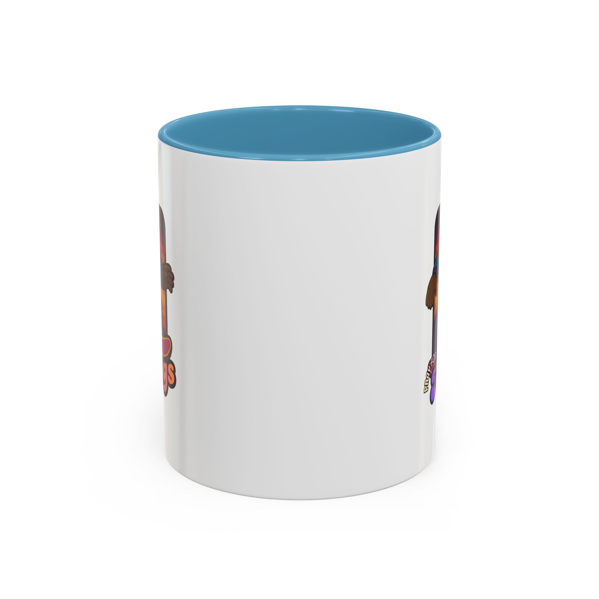 Snowboarding  Sasquatch Coffee Mug - 'Pray for The Legs' Retro Sunset Accent Mug (11/15oz)