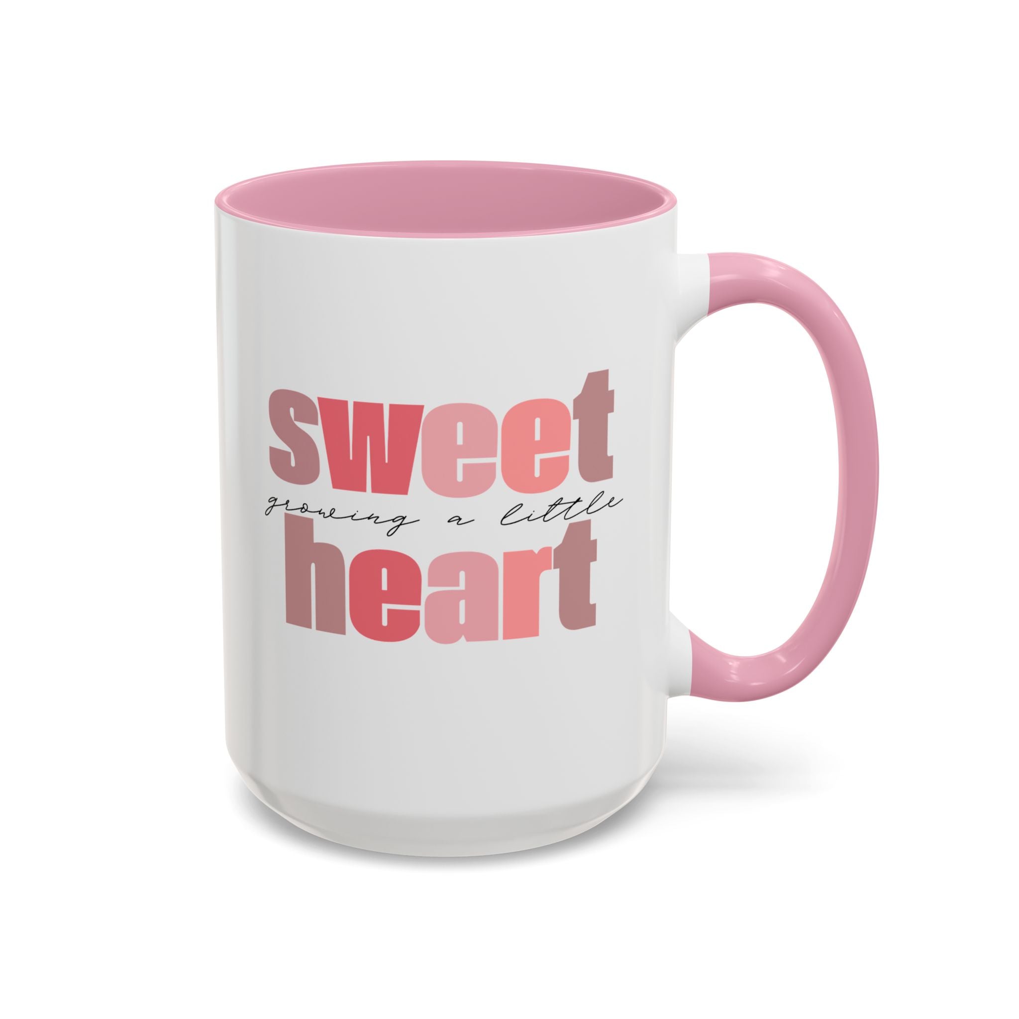 Growing a Little Sweetheart” Mug – Cute Pregnancy Reveal Mug | Colored Handle & Inside | Dishwasher & Microwave Safe