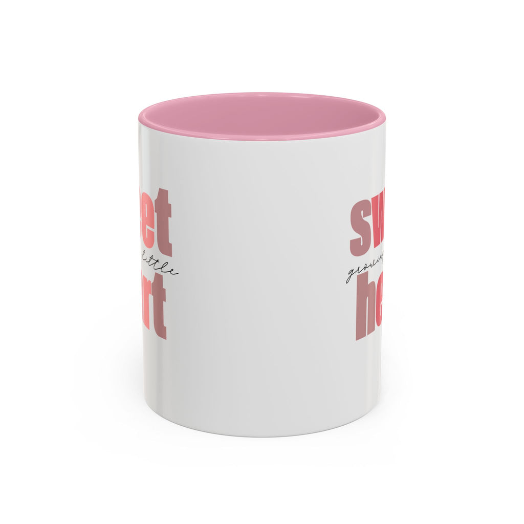Growing a Little Sweetheart” Mug – Cute Pregnancy Reveal Mug | Colored Handle & Inside | Dishwasher & Microwave Safe