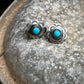 Turquoise Sterling Silver Flower Stud Earrings