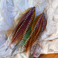 6” Pastel Multi-color feather earrings