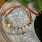 13.25” Red Creek Jasper Suede Choker Necklace