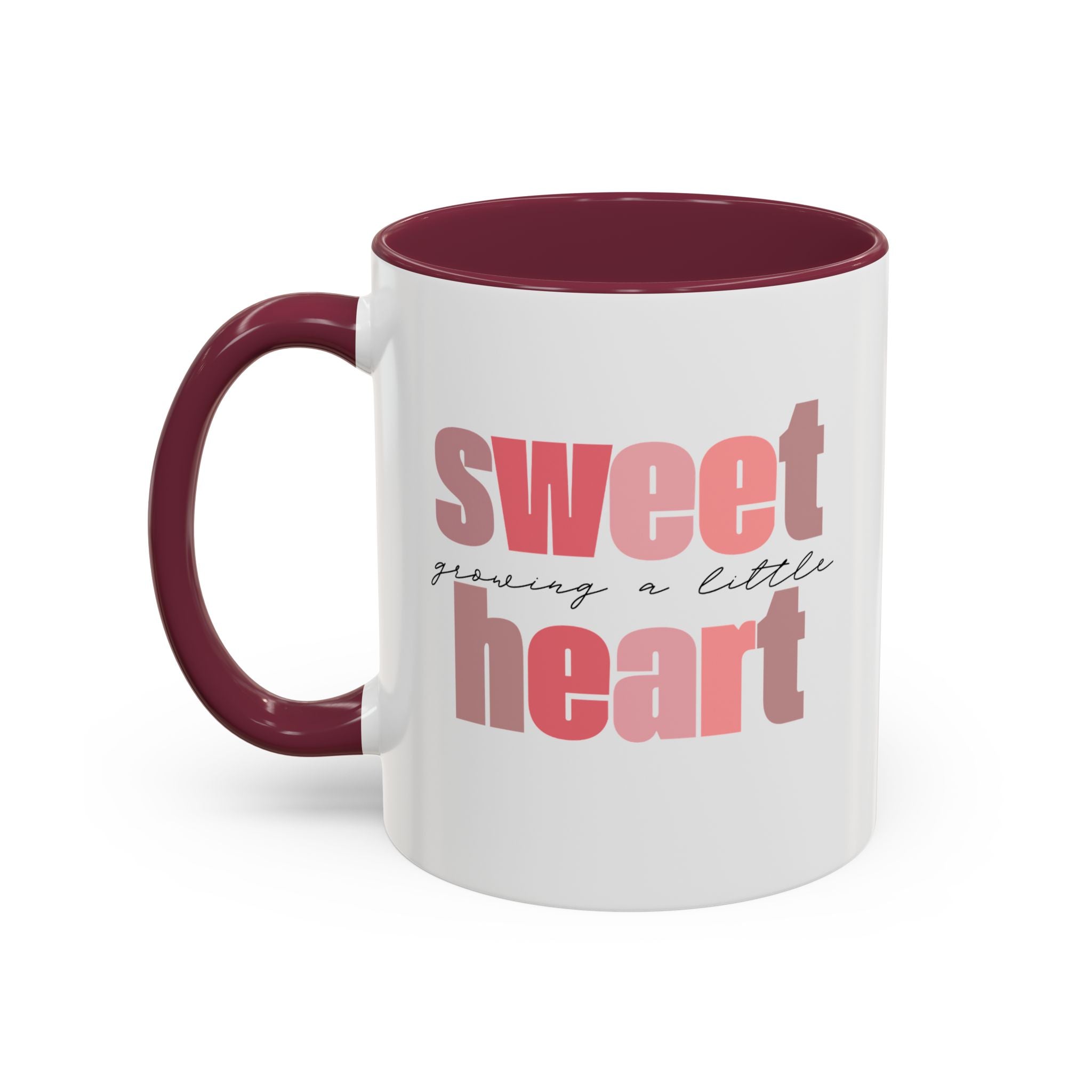 Growing a Little Sweetheart” Mug – Cute Pregnancy Reveal Mug | Colored Handle & Inside | Dishwasher & Microwave Safe