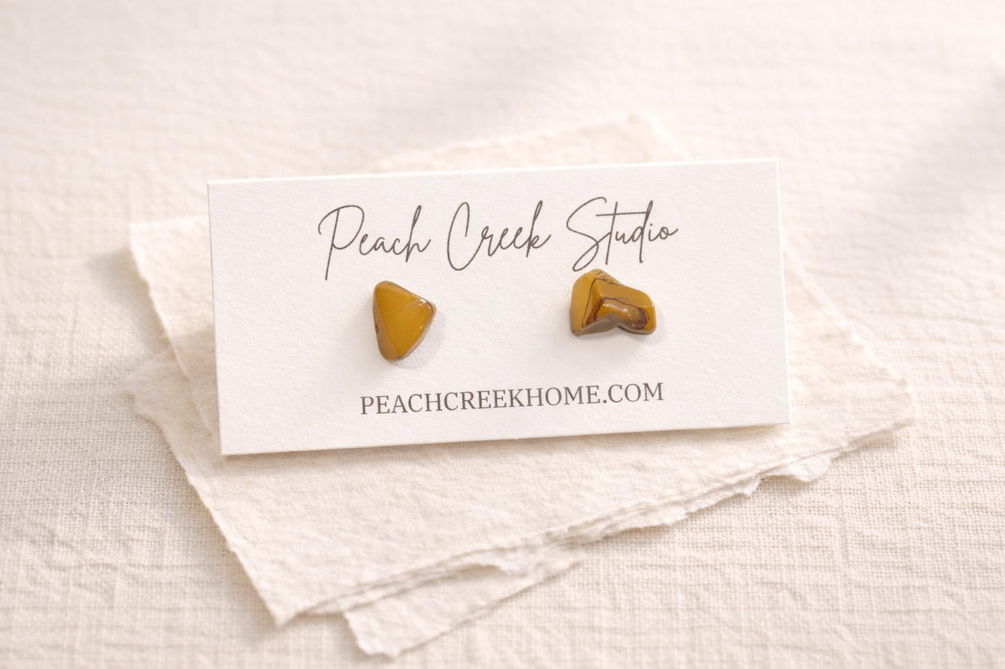 Mookaite Jasper Gemstone Stud Earrings