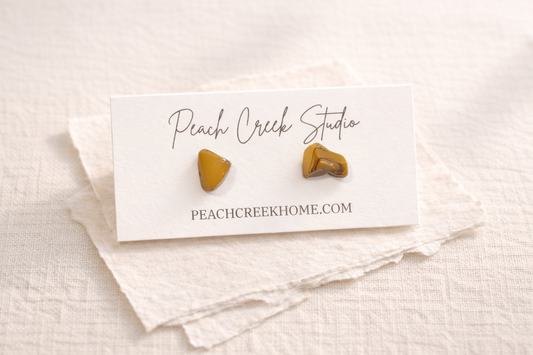 Mookaite Jasper Gemstone Stud Earrings