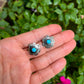 Turquoise Sterling Silver Flower Stud Earrings