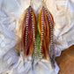 6” Pastel Multi-color feather earrings