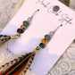 6" Grizzly & Ginger Feather Earrings with Jasper Stone