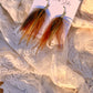 3" Earth-Toned Feather Earrings