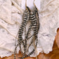 10" Grizzly Rooster & Emu Feather Earrings