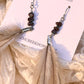 8" Emu Feather Earrings with Hematite Jasper