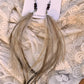 8" Emu Feather Earrings with Hematite Jasper
