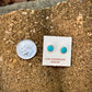 Petite Sterling Silver + Turquoise Stud Earrings