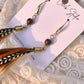 10" Grizzly & Ginger Feather Earrings with Wooden Beads