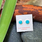 Petite Sterling Silver + Turquoise Stud Earrings