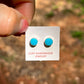 Petite Sterling Silver + Turquoise Stud Earrings